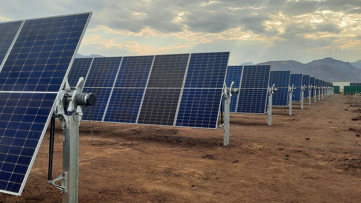 A solar farm in Malawi