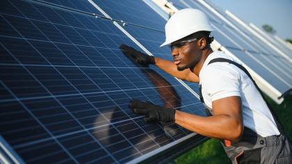 A solar farm in Africa.