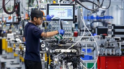 An automotive assembly plant in Kedah State, Malaysia. 