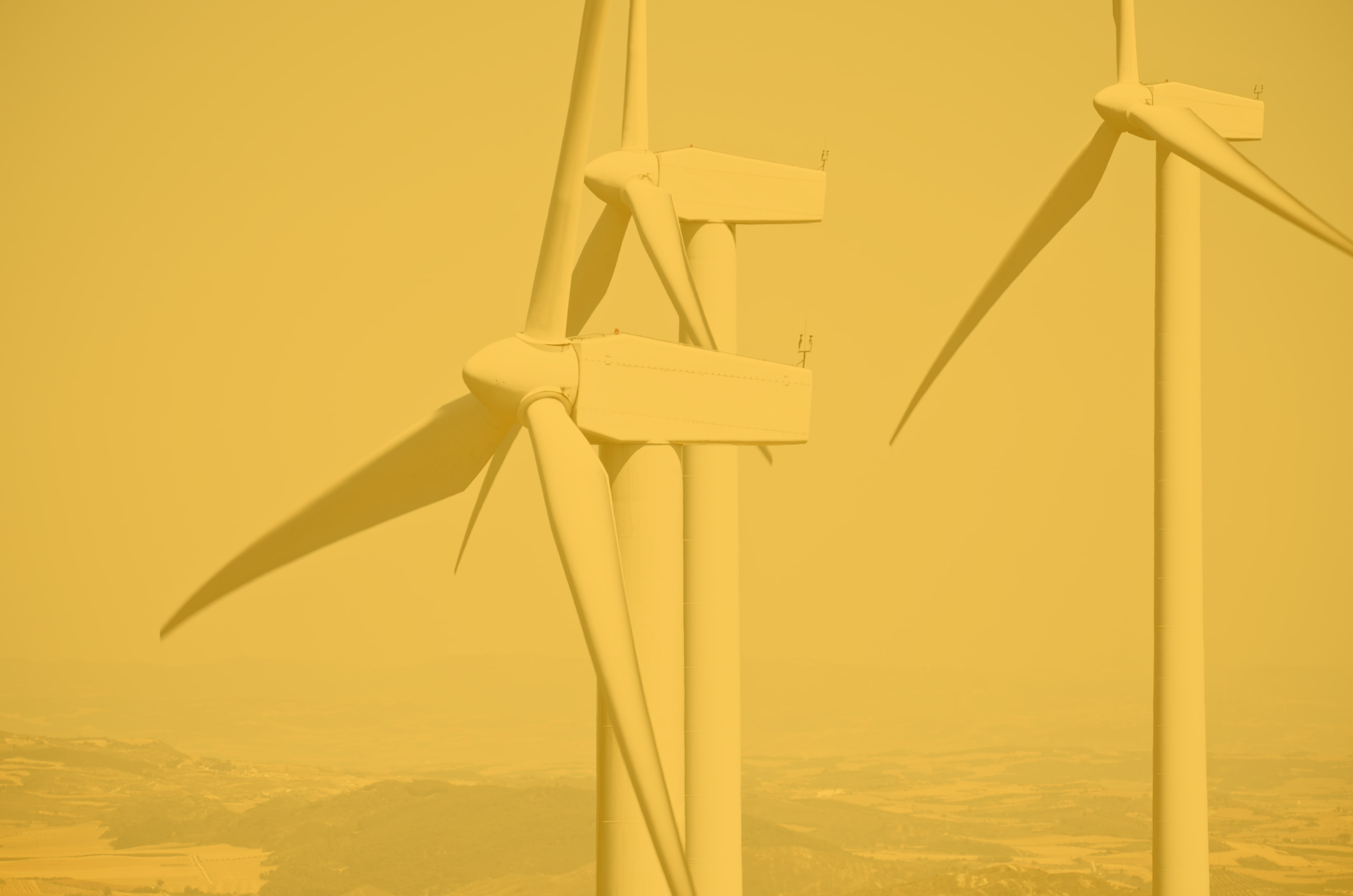 Wind turbines in the nature.