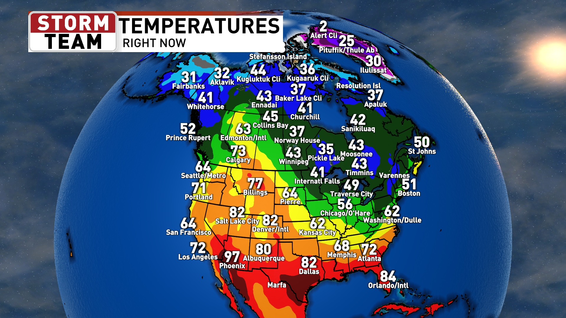 Image for story: N AMERICA TEMPS