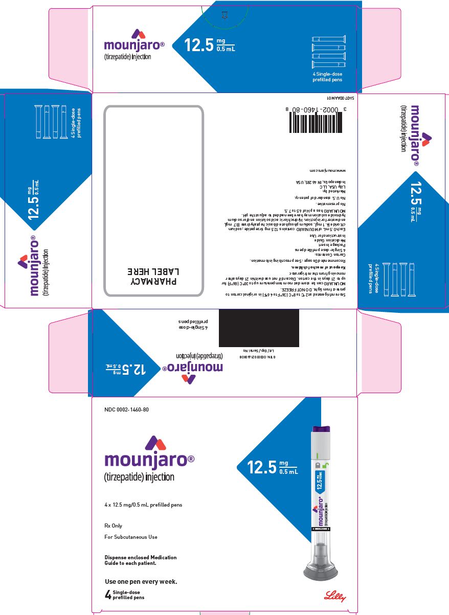 PACKAGE LABEL - Mounjaro 12.5 mg/0.5 mL, Carton, 4 Single-Dose Pens
