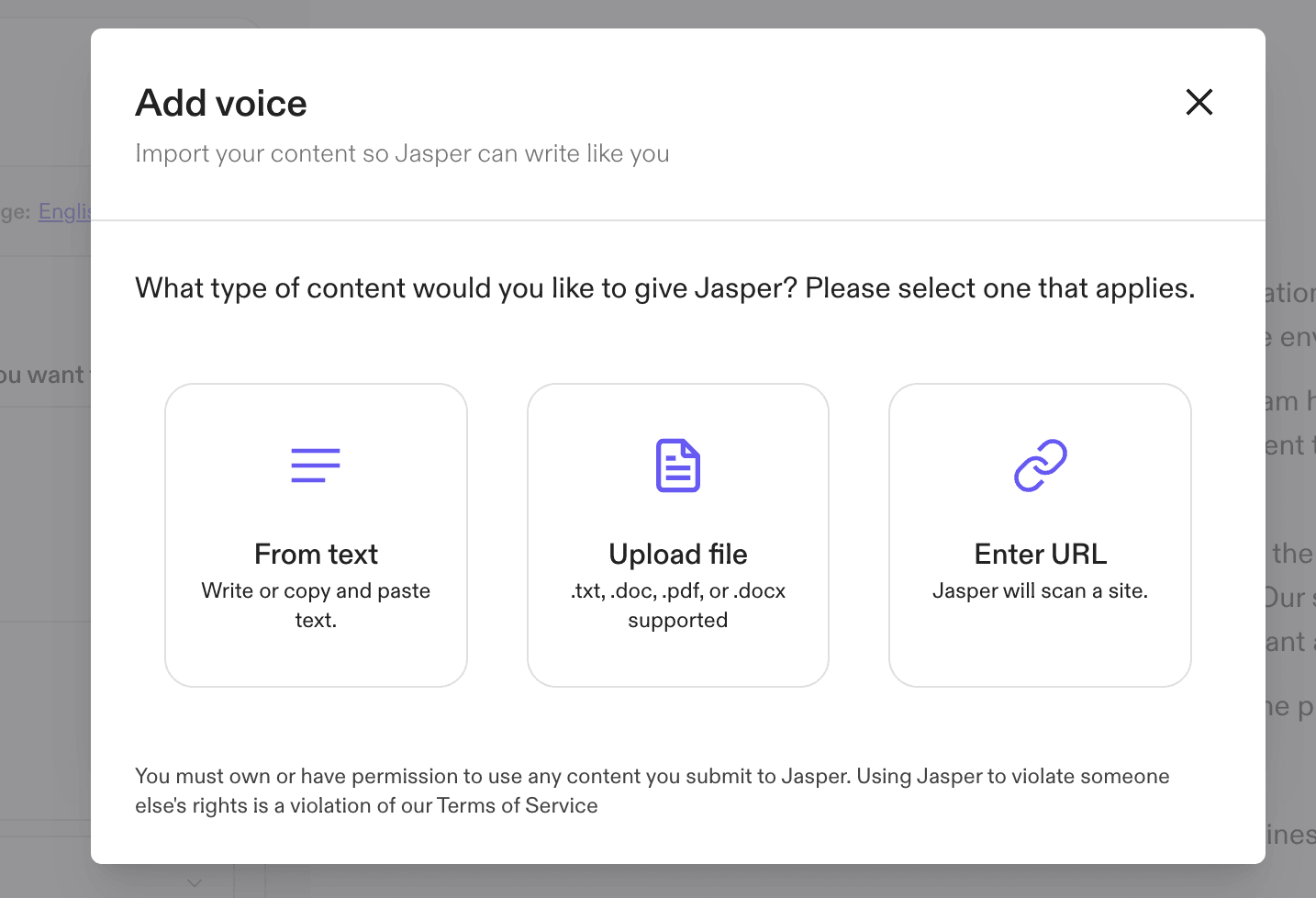 Jasper AI - adding brand voice