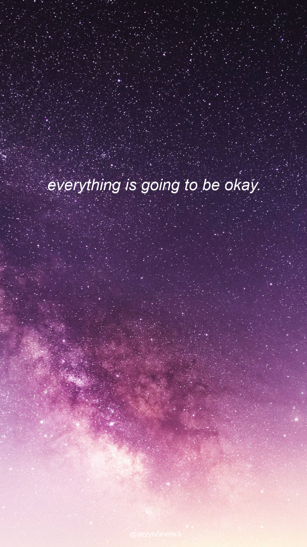 Everything Will Be Okay Purple Stars Wallpaper