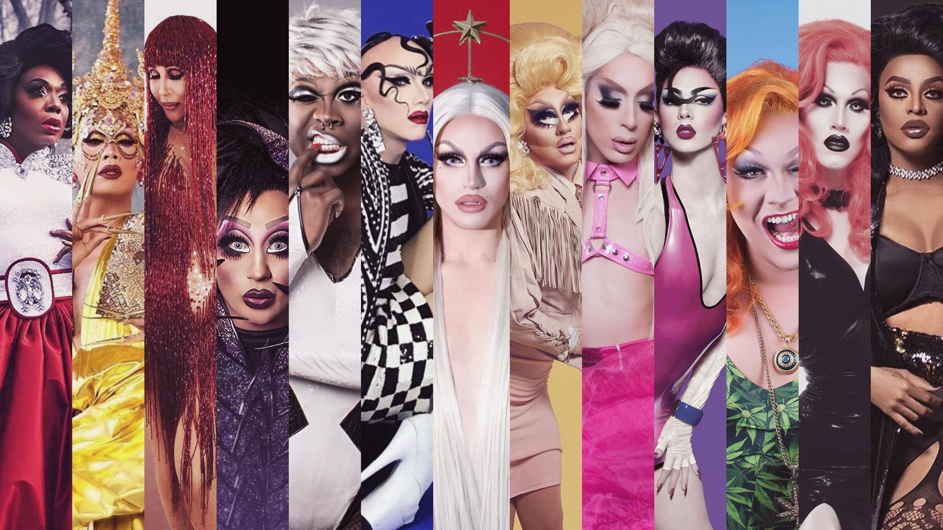 Captivating Photo Collage from Rupaul's Drag Race Wallpaper