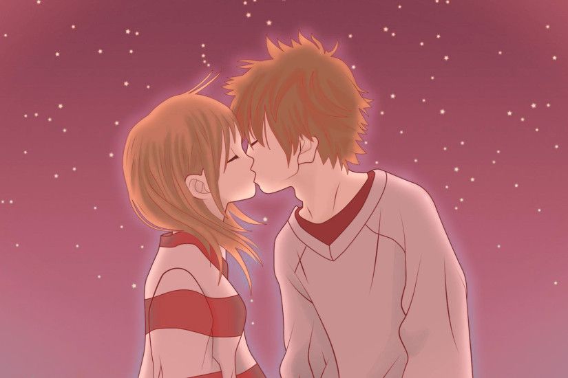 Cute Anime Couple HD Photo.