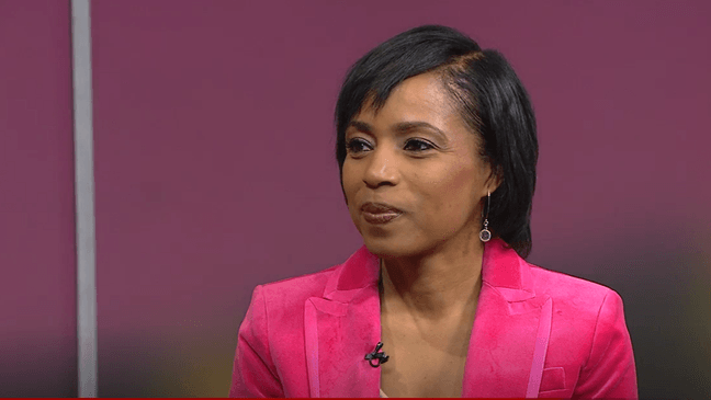 Angela Alsobrooks talks to 7News on combating crime, bringing FBI headquarters & Commanders to Prince George's County, Md. on Dec. 6, 2022. (7News)