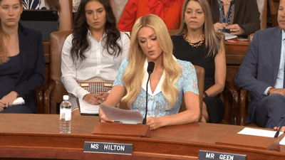 Image for story: Paris Hilton champions child welfare reform and oversight in Capitol testimony