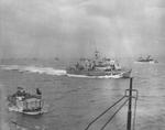 British naval craft off Normandy, France, Jun 1944