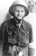 Young Polish insurgent fighter, Warsaw, Poland, Aug 1944