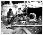 Japanese-American troops of the 100th Infantry Battalion, 442nd Regiment, US 34th Infantry Division resting in bivouac near Chambois, France, 12 Oct 1944