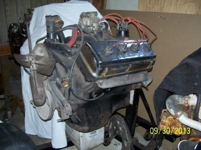 1954 dodge red ram 241 hemi   complete running engine