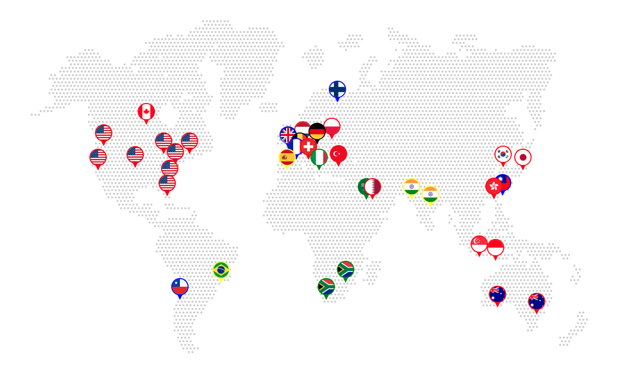 CDN locations map