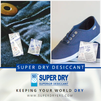 Superdry desiccant ad moisture protection