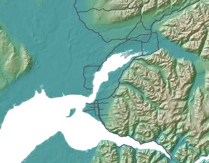 map of Anchorage viewing locations