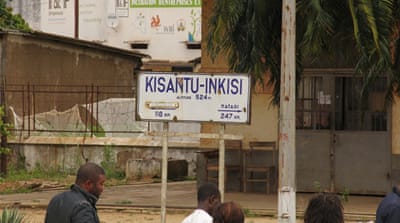 A station stop between Matadi and Kinshasa [William Clowes/Al Jazeera] 