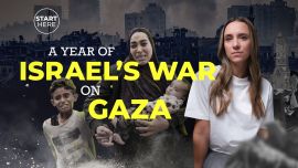 A year of Israel's war on Gaza.