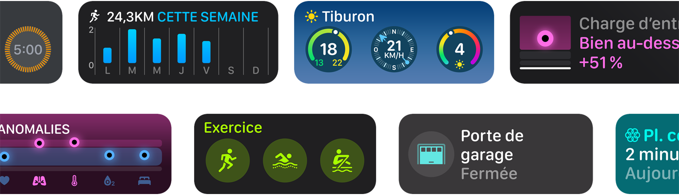 Une sélection de nouveaux widgets pour watchOS