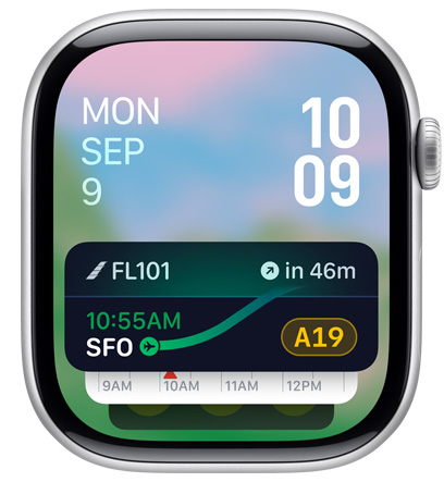 An Apple Watch screen displaying the Home app widget