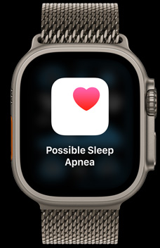 Sleep Apnoea notifications indicating that someone might have sleep apnoea. 