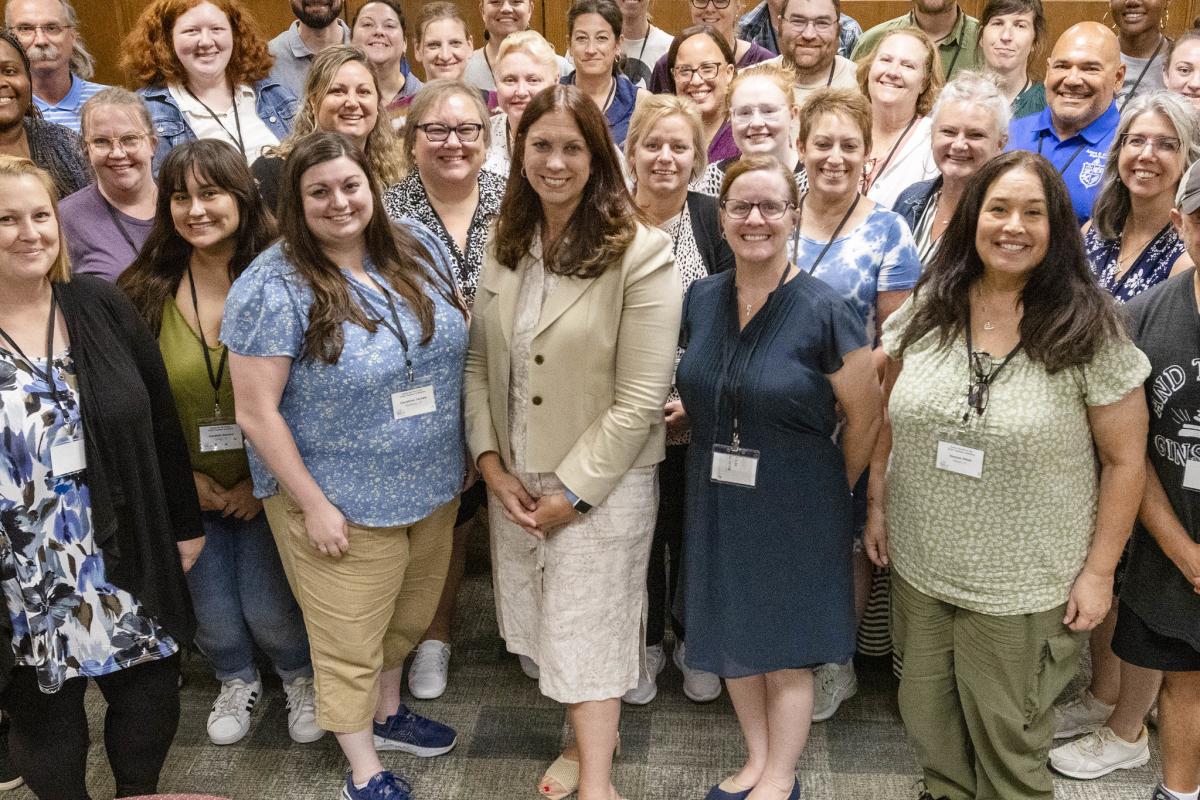 rchivist Colleem Shogan with attendees of 2024 Civics for All of US Teachers Institute