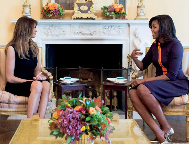 Melania Trump and Michelle Obama