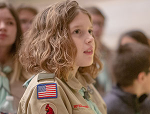 Scout at the National Archives Rotunda