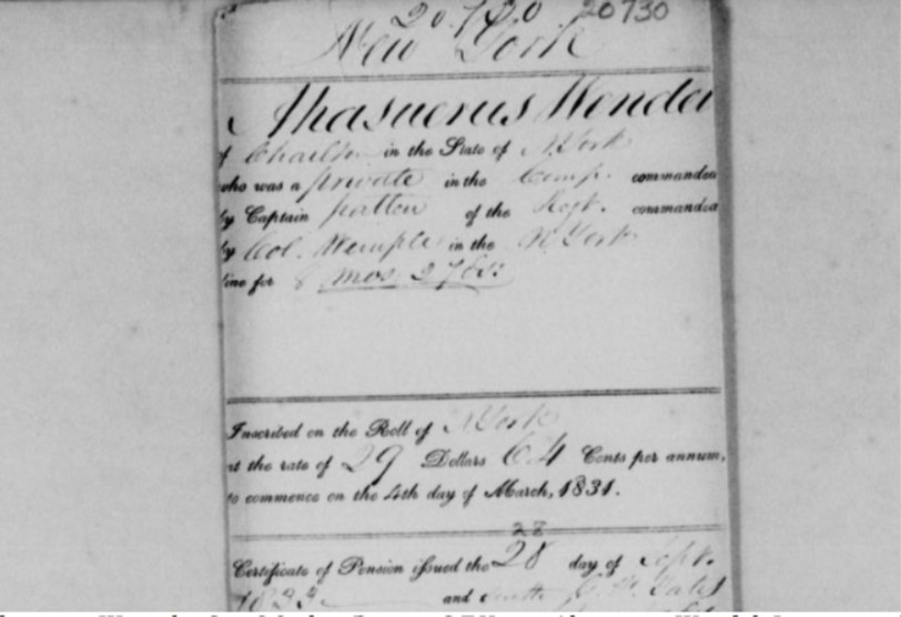 revolutionary war pension file