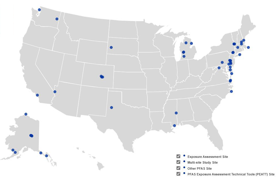 Map of ATSDR Site Involvement