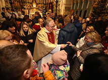 Catholic believers mark Christmas Day on 25 December