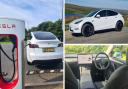 A selection of images of the Tesla Model Y long range