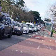 Traffic in Wallisdown Road