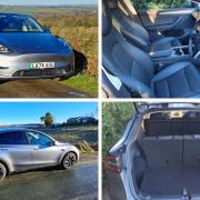 A selection of images of the Tesla Model Y seven-seater