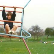 Young Tom Hayes at the playground