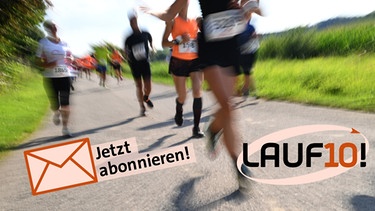 Lauf10 Teilnehmer von 2019, Lauf10 Logo und Brief-Icon | Bild: BR