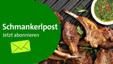 Symbolbild der Schmankerlpost - dem Newsletter von Wir in Bayern: eine Torte mit Brief | Bild: BR