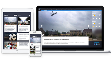 Das neue BR24 als App und im Web | Bild: BR24