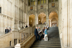 Staff and students on steps of Wills building - click image to access IT SharePoint site for current staff and students