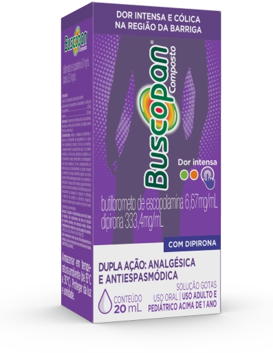 Embalagem do Buscopan Composto gotas.