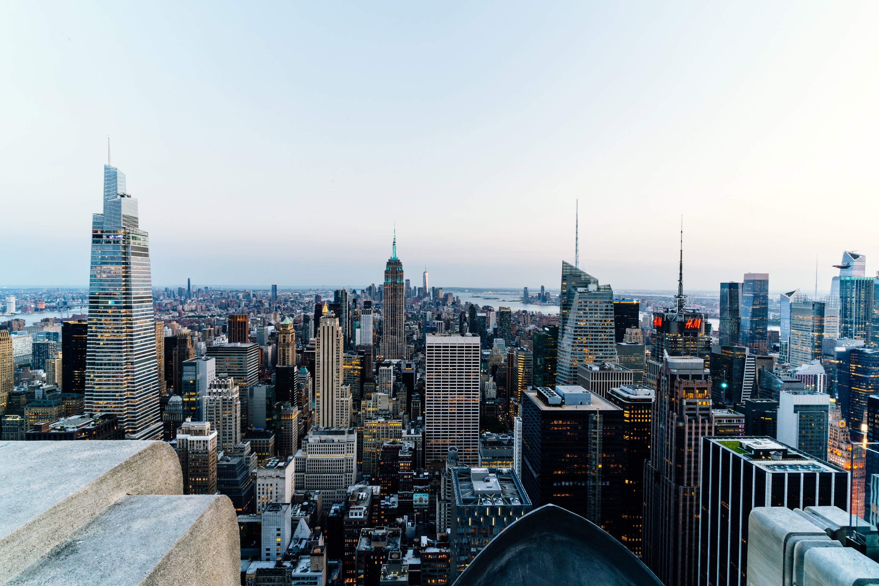 View of the city from Top of the Rock in Manhattan