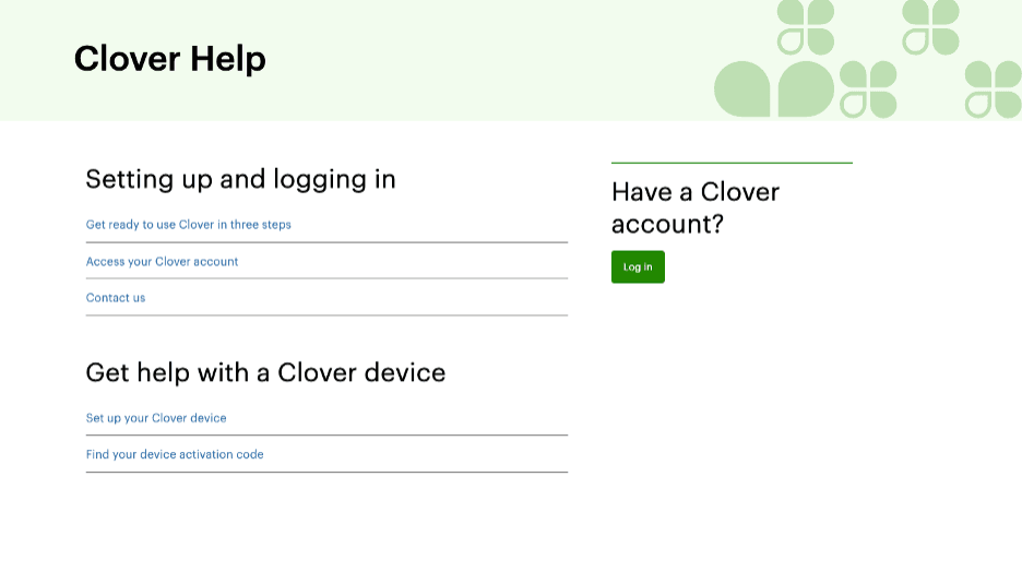 Clover online help