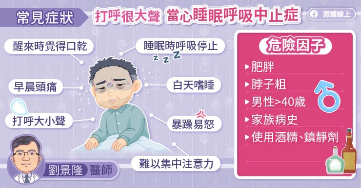 睡眠呼吸中止症常見症狀