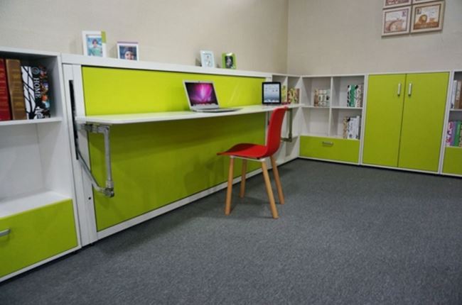 Murphy Wall Bed Horizontal With Shelf Up