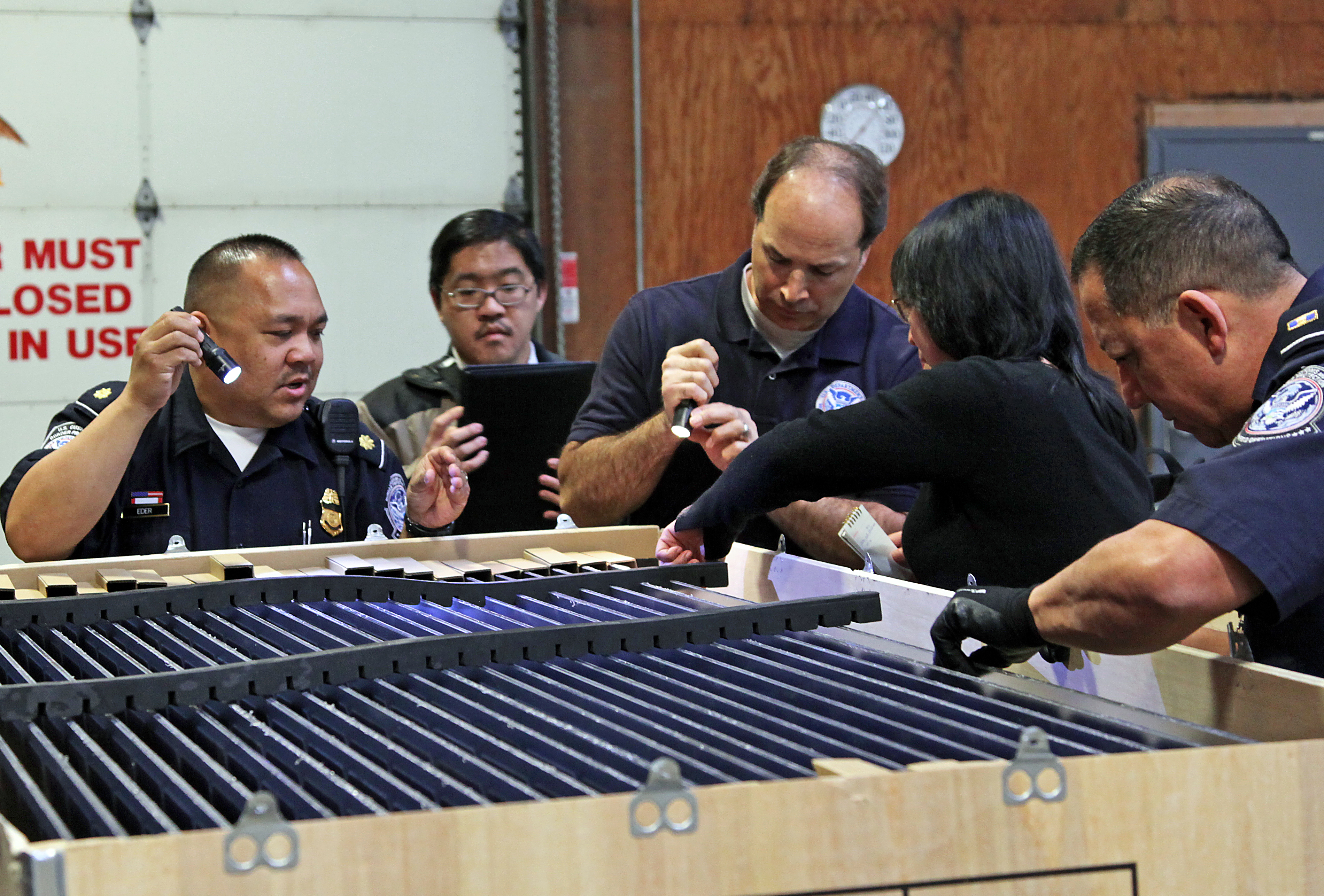 Photo of a solar panel inspection