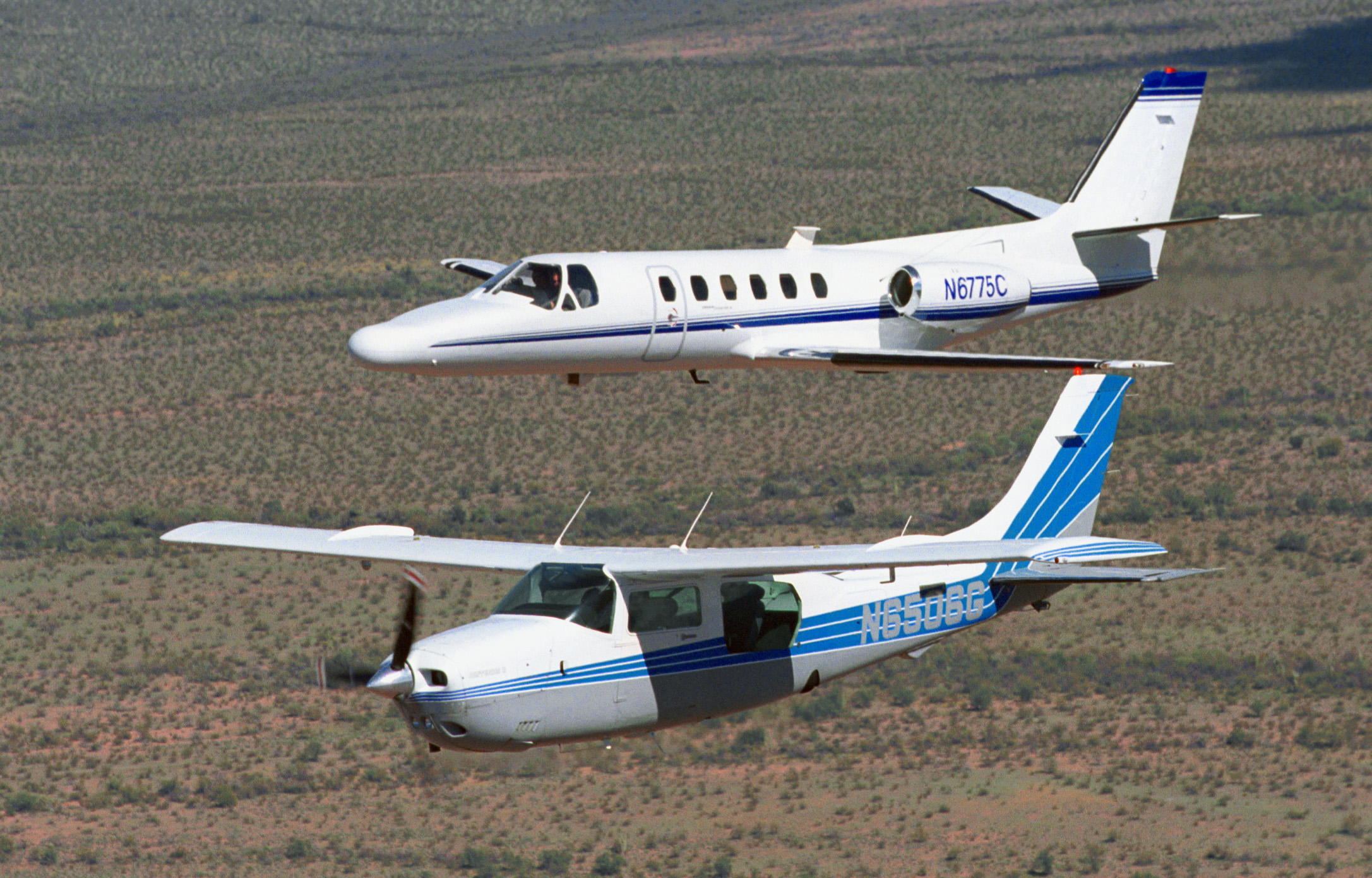 CBP planes patrol the airspace near the southwest border.