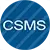 Blue circle graphic that says "CSMS"