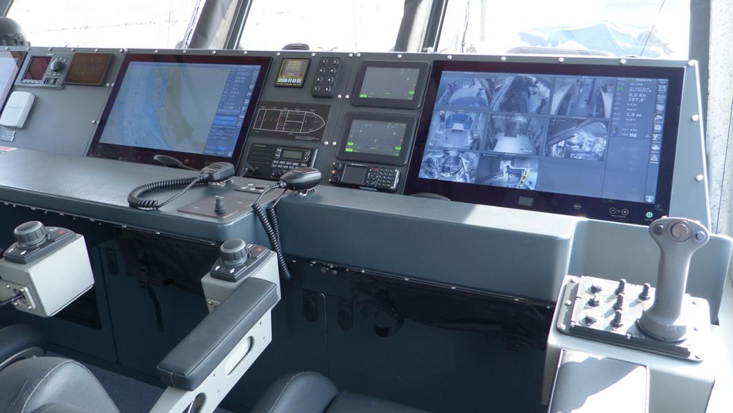 control panel in a boat