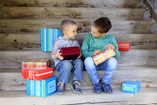 children with presents