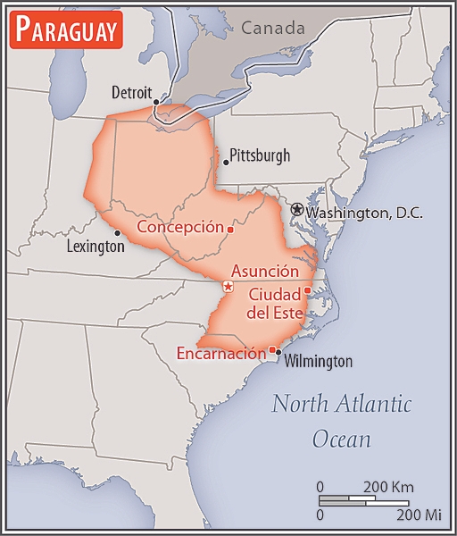 Area comparison map