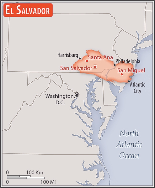 Area comparison map